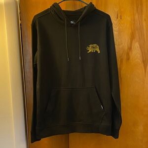 O'Neill Men's black Hoodie with Gold Logo front and back